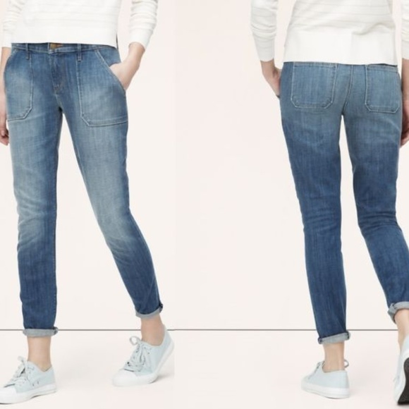 LOFT Denim - Loft Relaxed Utility Skinny Crop Jeans